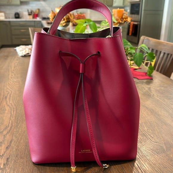 Lauren Ralph Lauren Handbags - NWOT Lauren by Ralph Lauren large red bucket bag.
